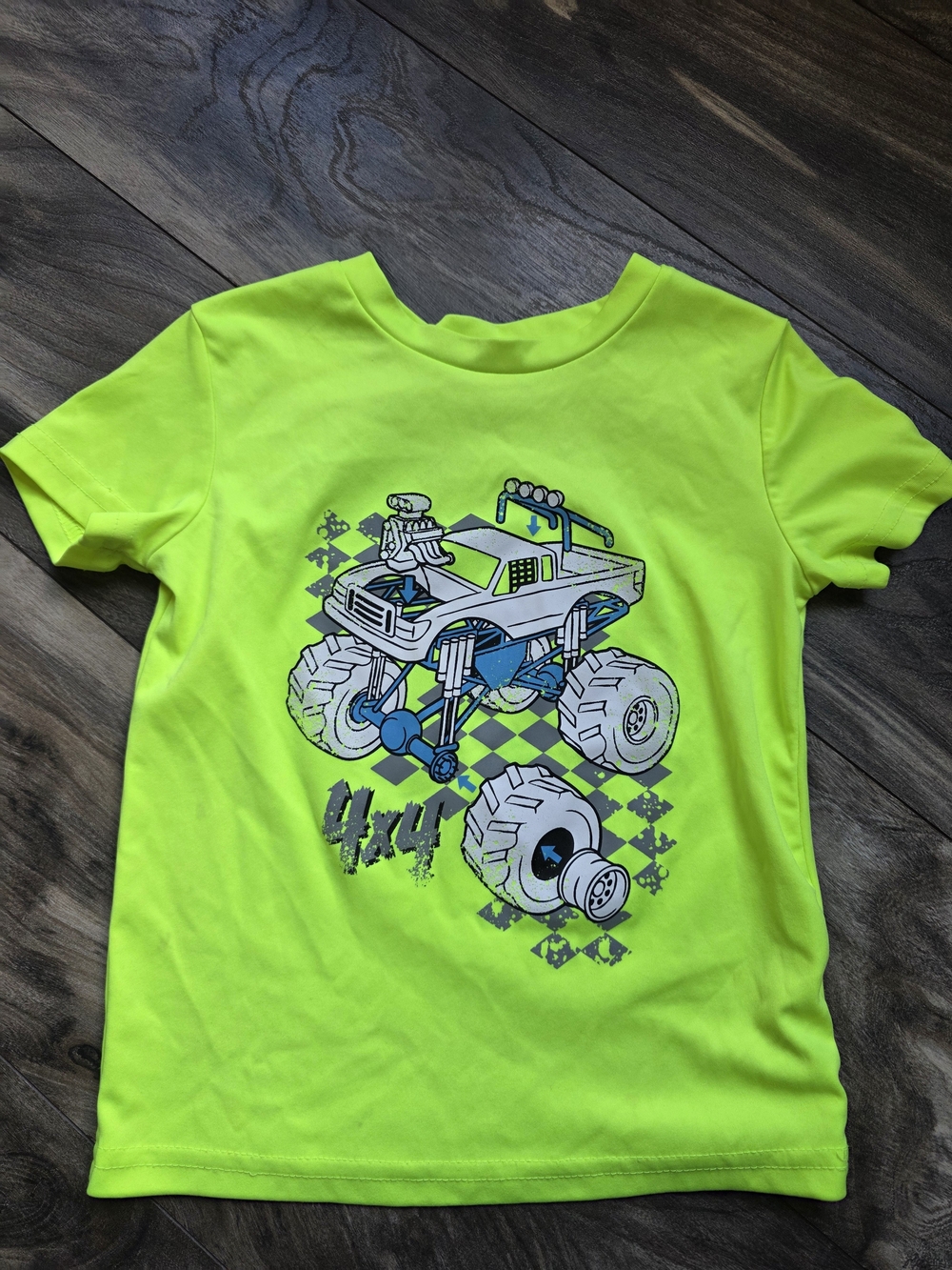 jumping beans Neon Lime Monster Truck Tee